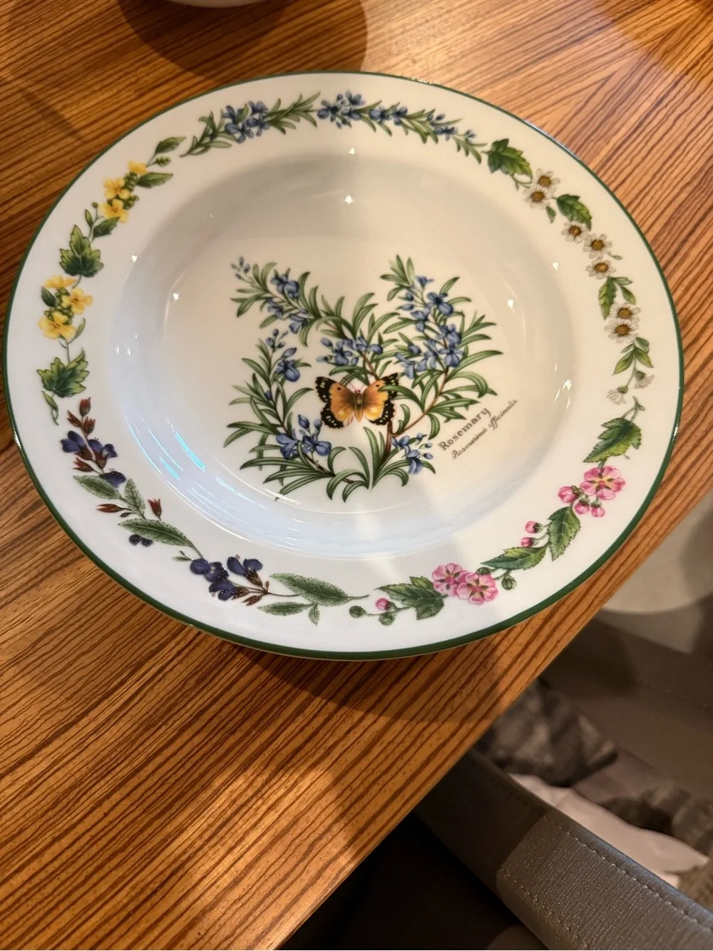 Worcester  Rosemary Garden Floral Soup Bowl - White with Multicolor Floral Motif